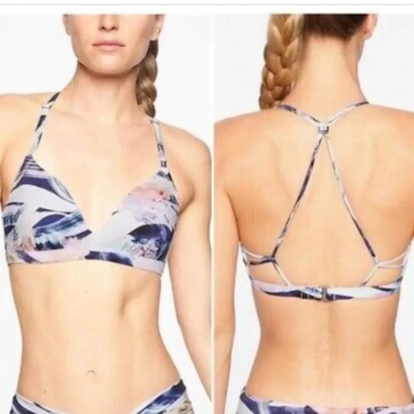 Athleta Vivid Prism Back Molded Cup Bikini Top Sz XL - Picture 1 of 6